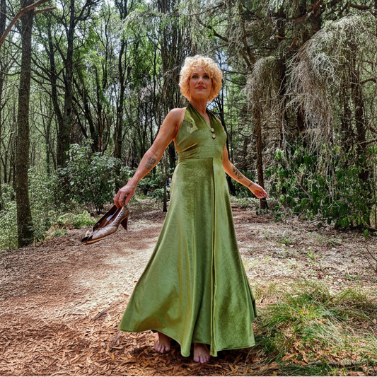 The Forestlight Velvet Dress