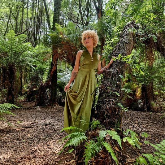 The Forestlight Velvet Dress