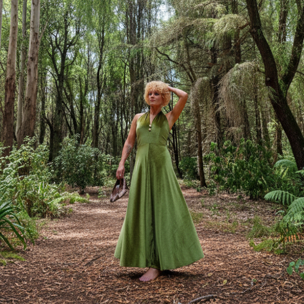 The Forestlight Velvet Dress